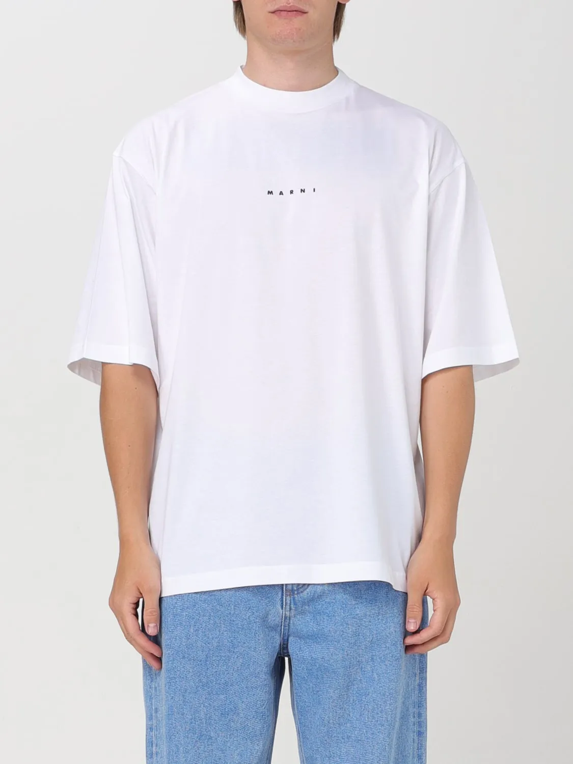 T-shirt oversize con mini logo Marni
