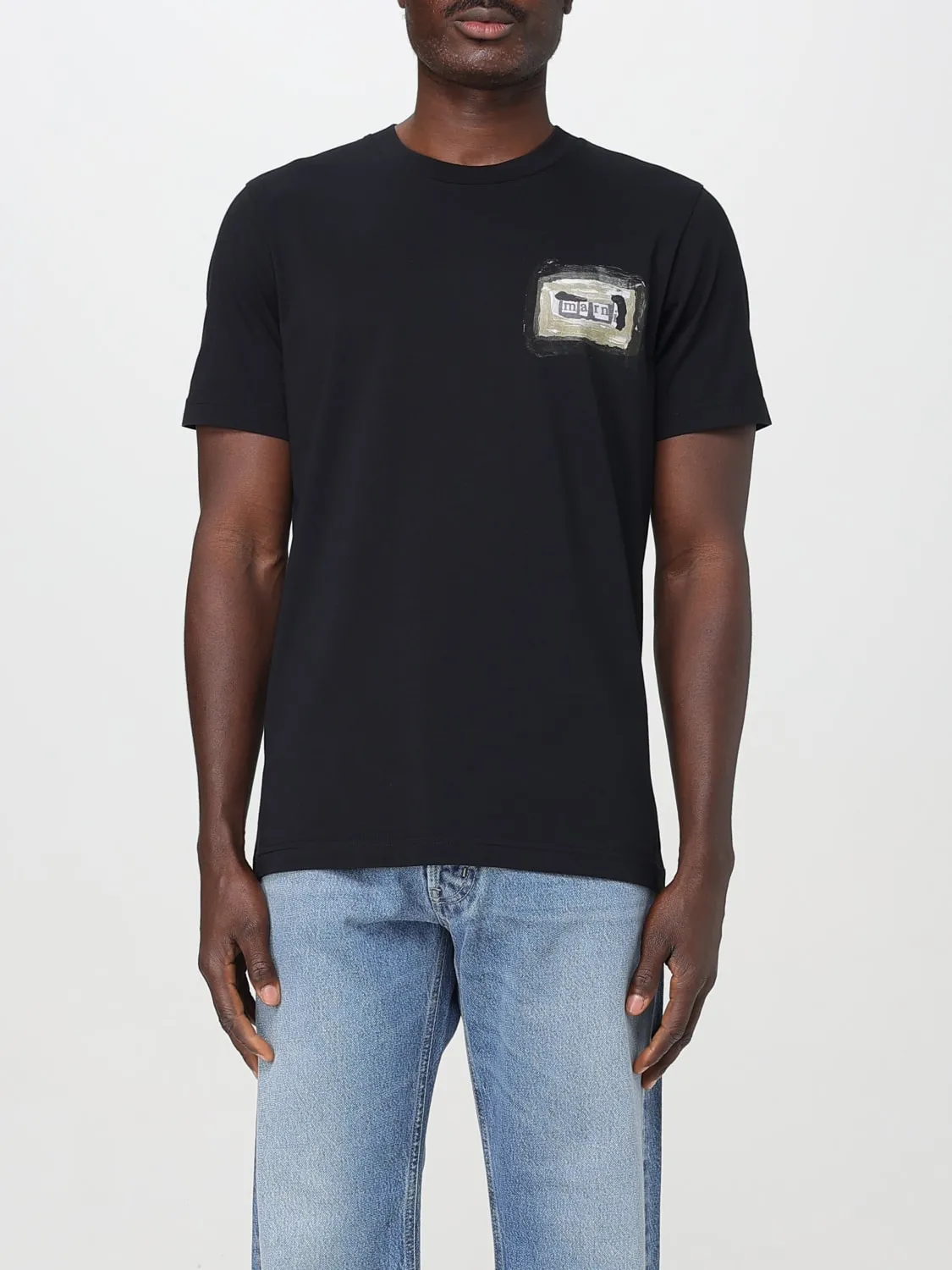 T-shirt basic Marni in cotone con logo