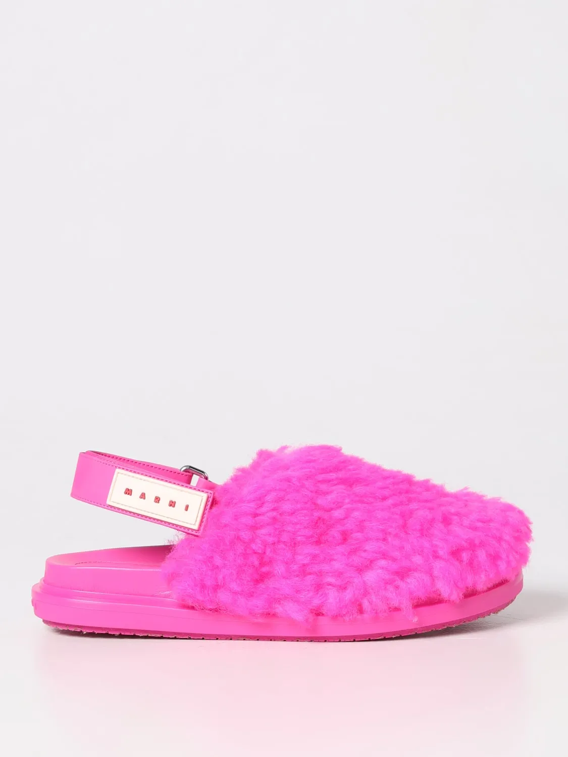 Sabot Marni in shearling di lana