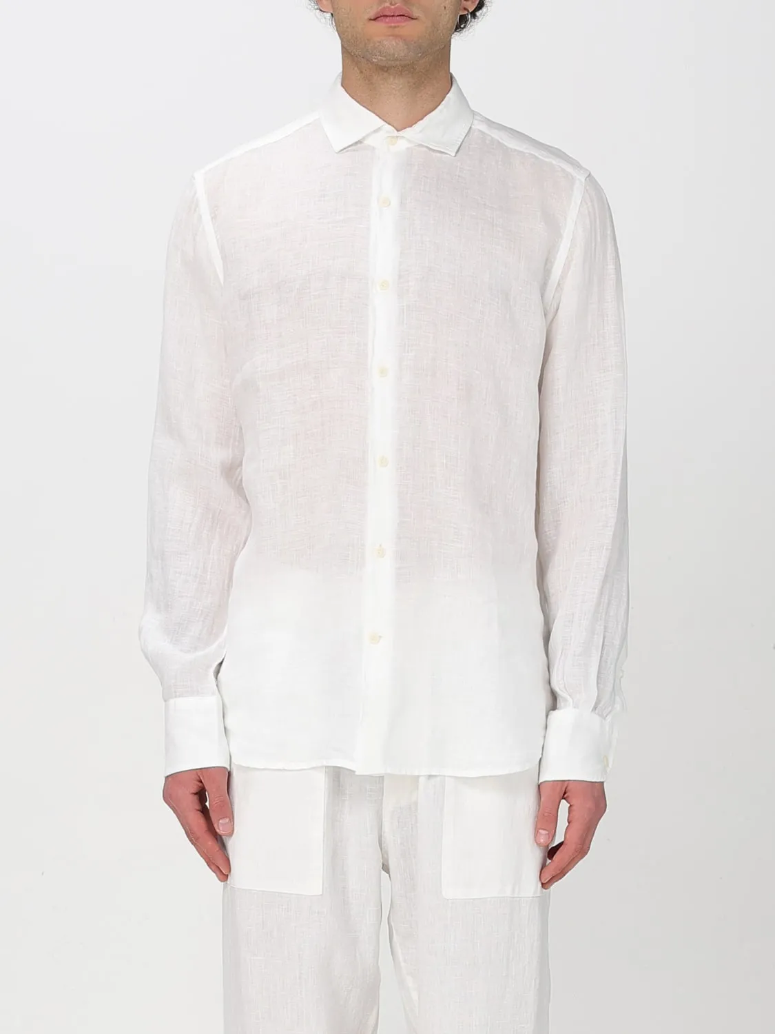 Camicia classica MC2 Saint Barth in lino