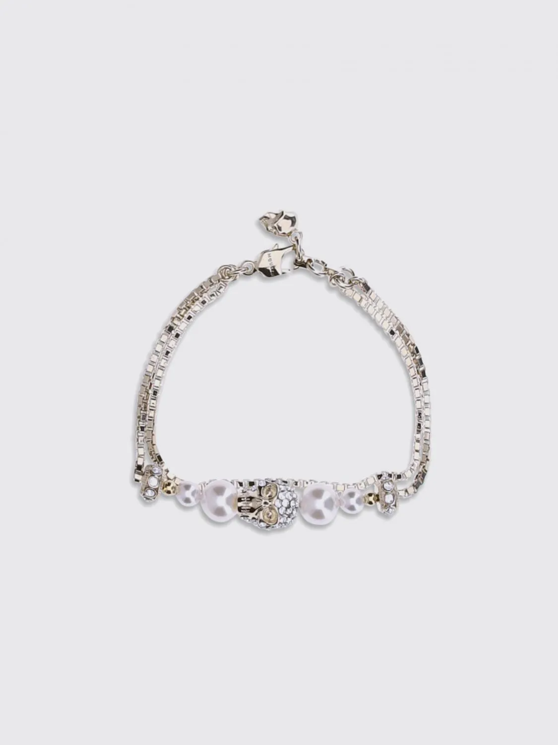 Bracciale McQueen in ottone con strass