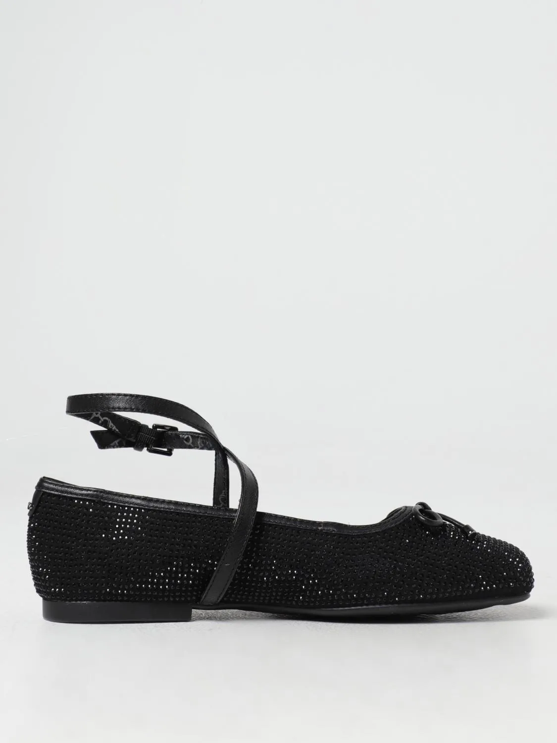 Ballerina Michael Kors in raso con strass e pelle