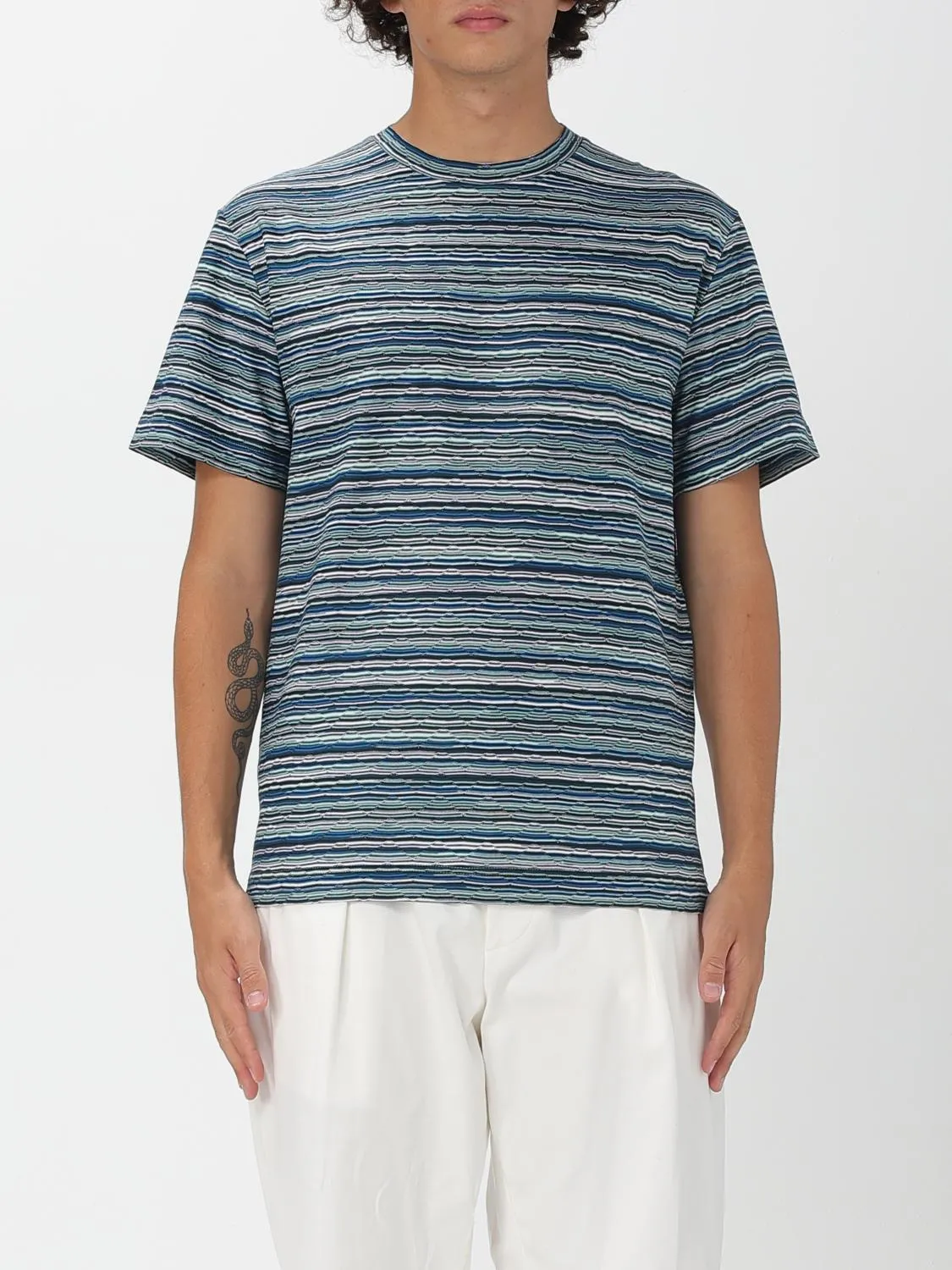 T-shirt in cotone a righe Missoni