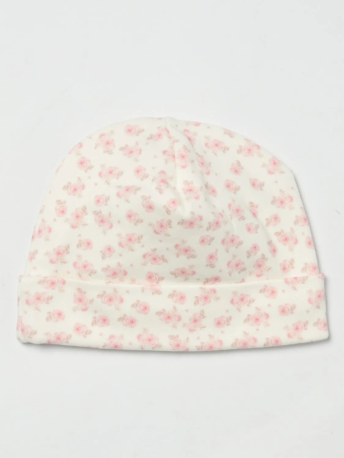 Cappello Monnalisa in cotone con stampa floreale