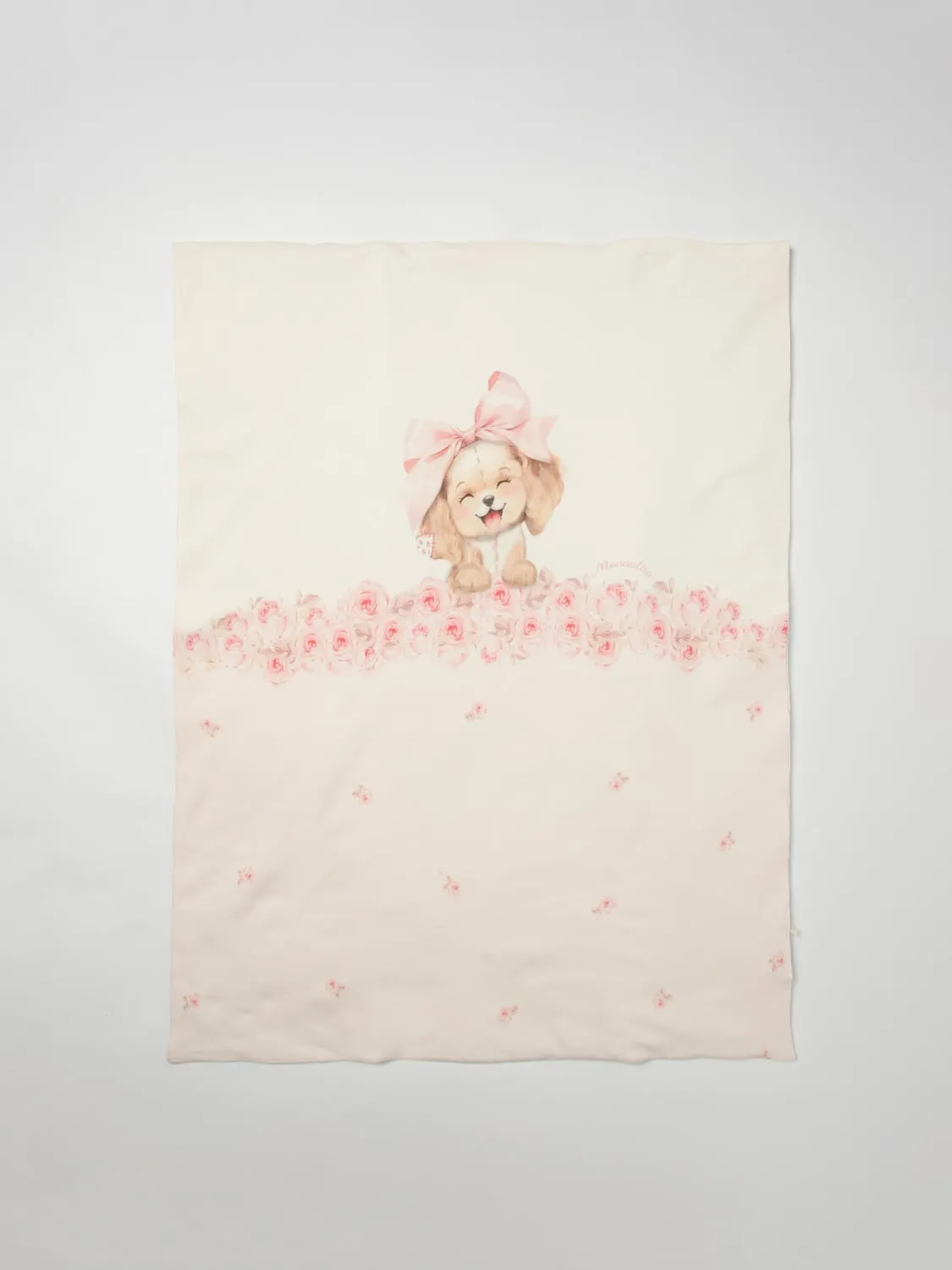 Copertina Monnalisa in cotone con stampa floreale