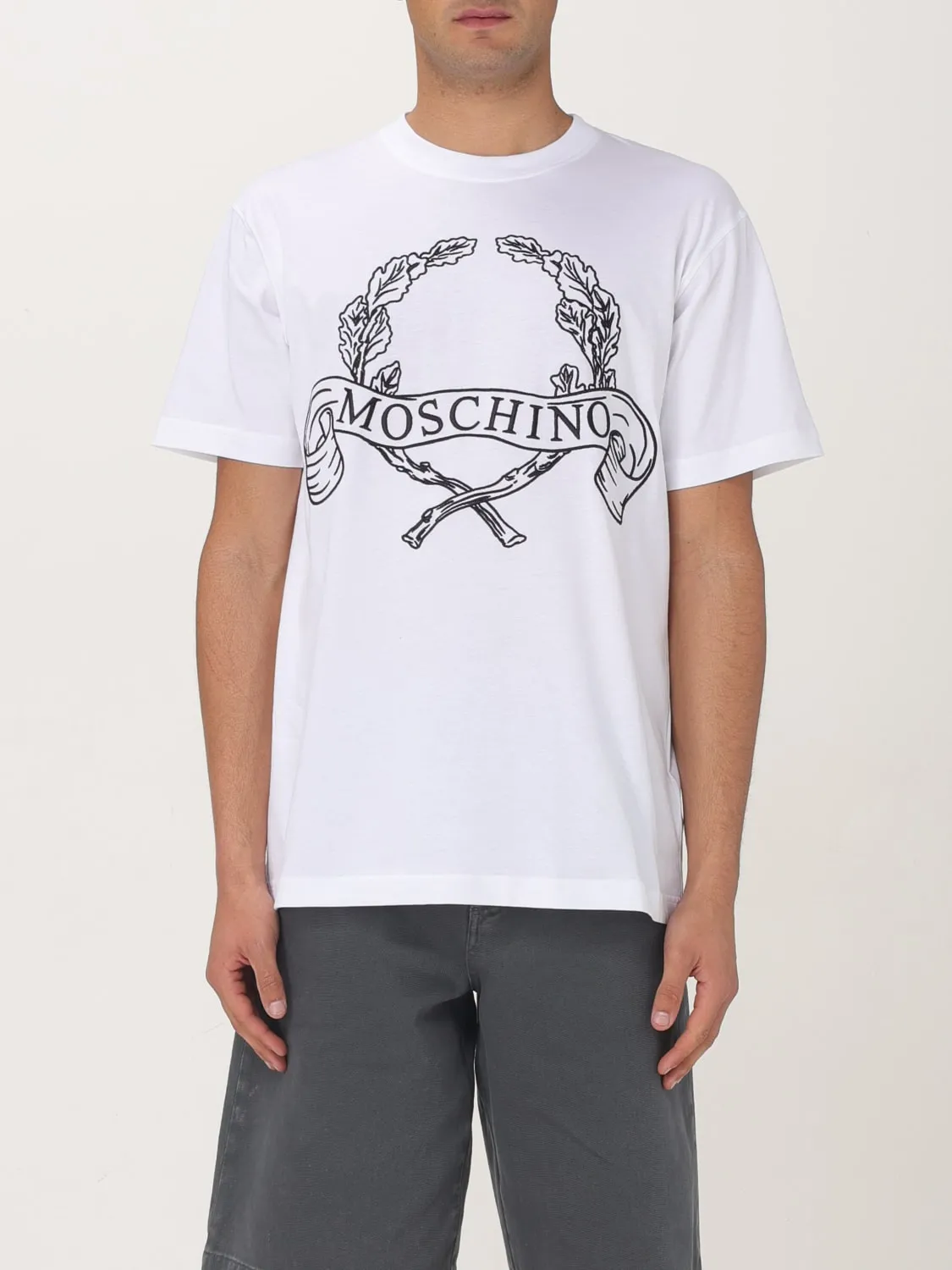 T-shirt con stemma logo Moschino Couture