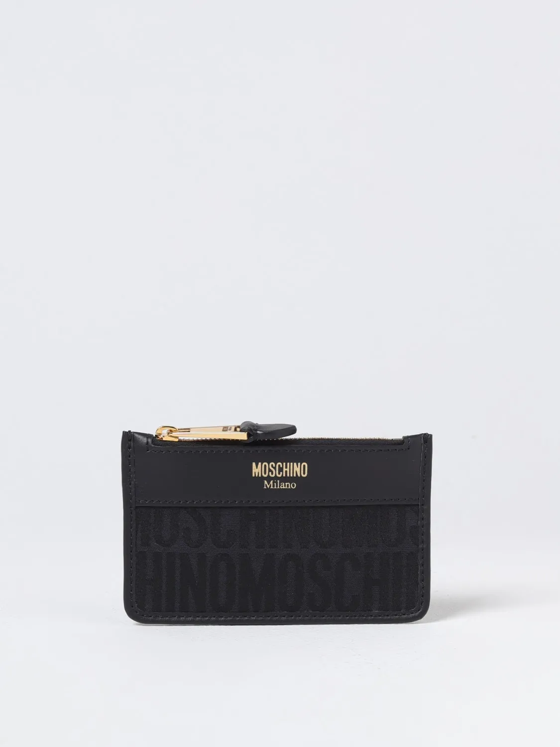 Portacarte di credito Moschino Couture in pelle e nylon