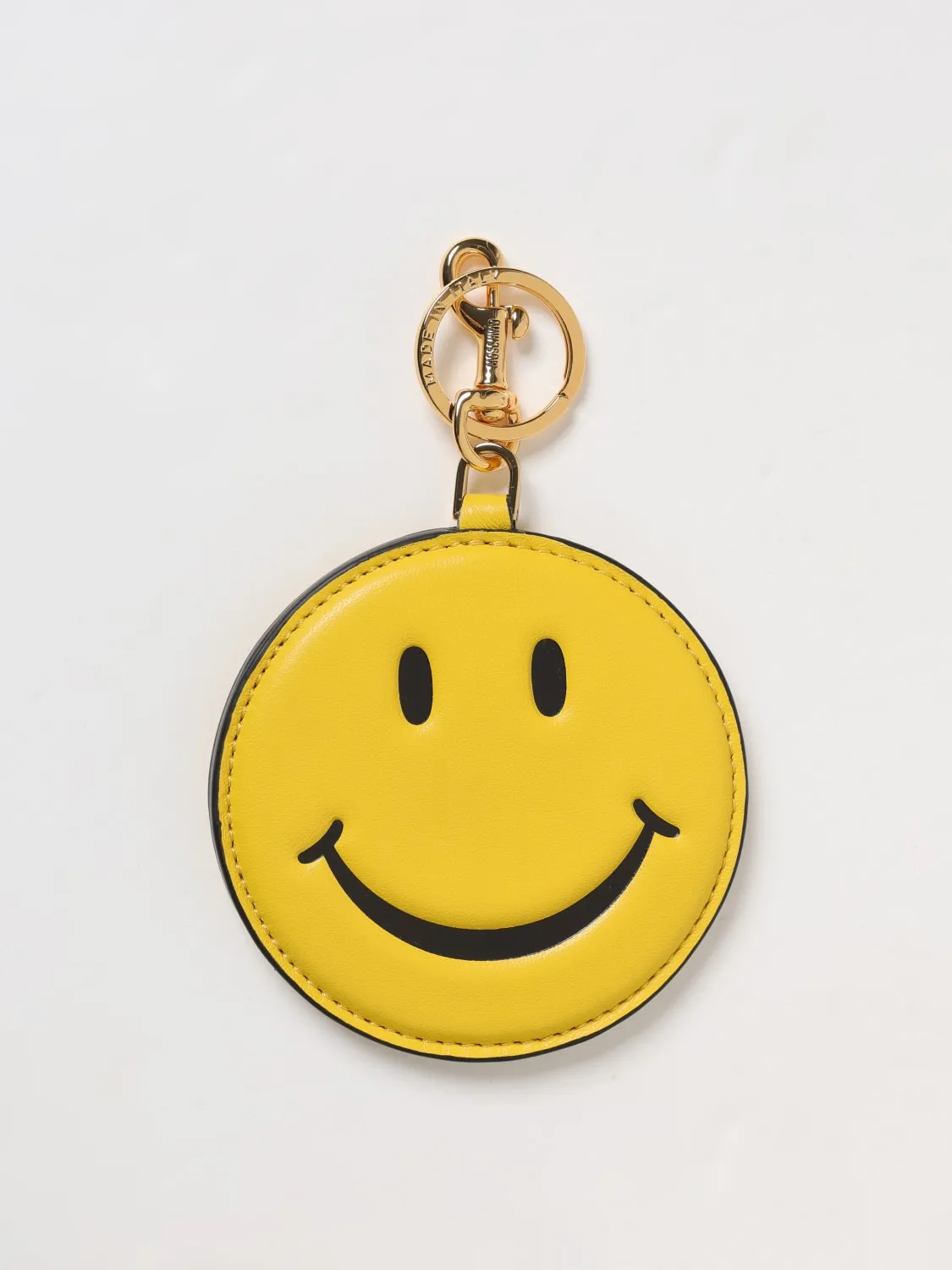 Portachiavi Smiley Moschino Couture in pelle