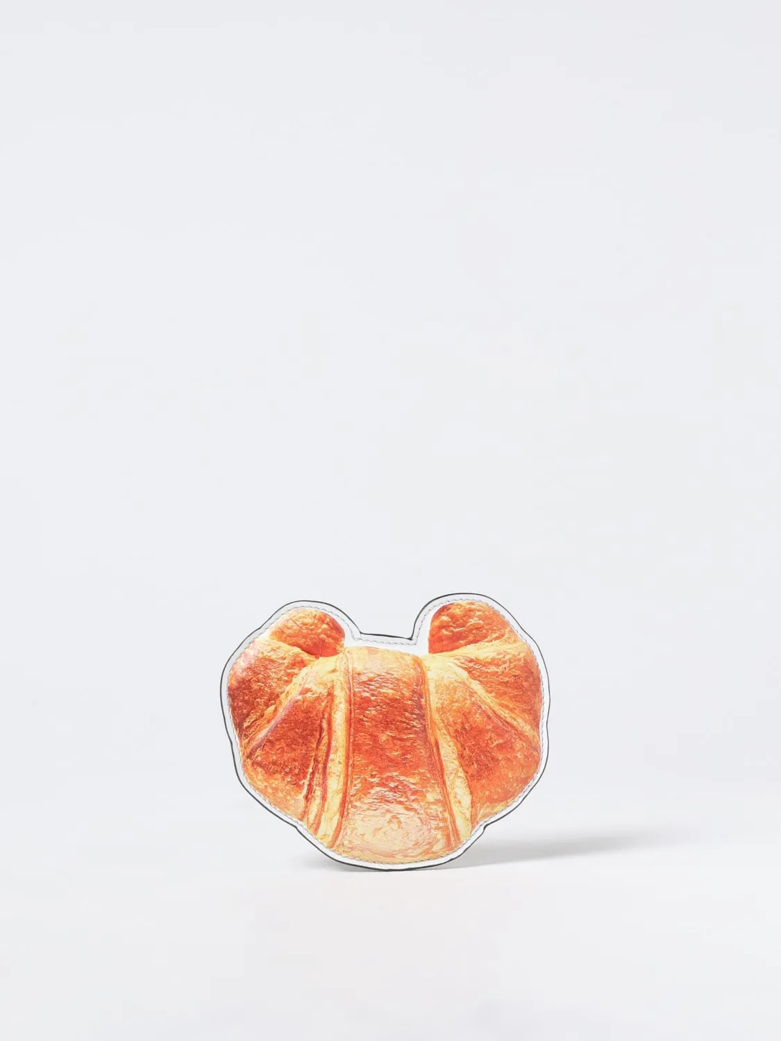 Portacarte di credito Croissant Moschino Couture in pelle