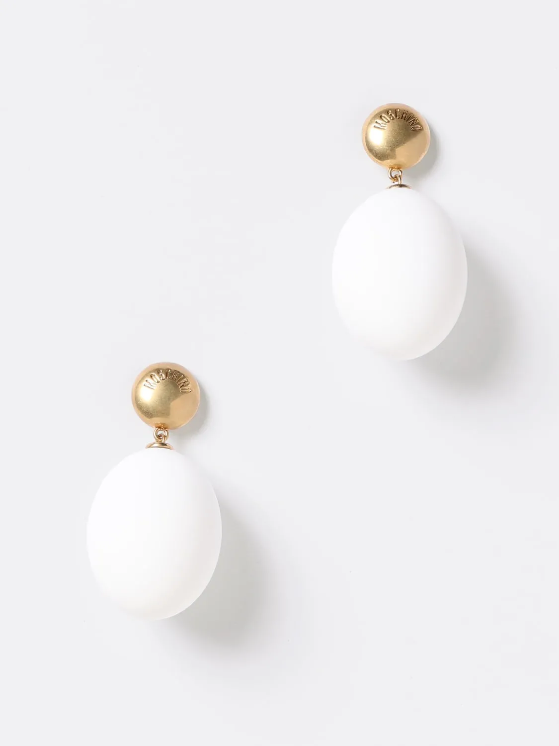 Orecchini Egg Moschino Couture in ottone e resina