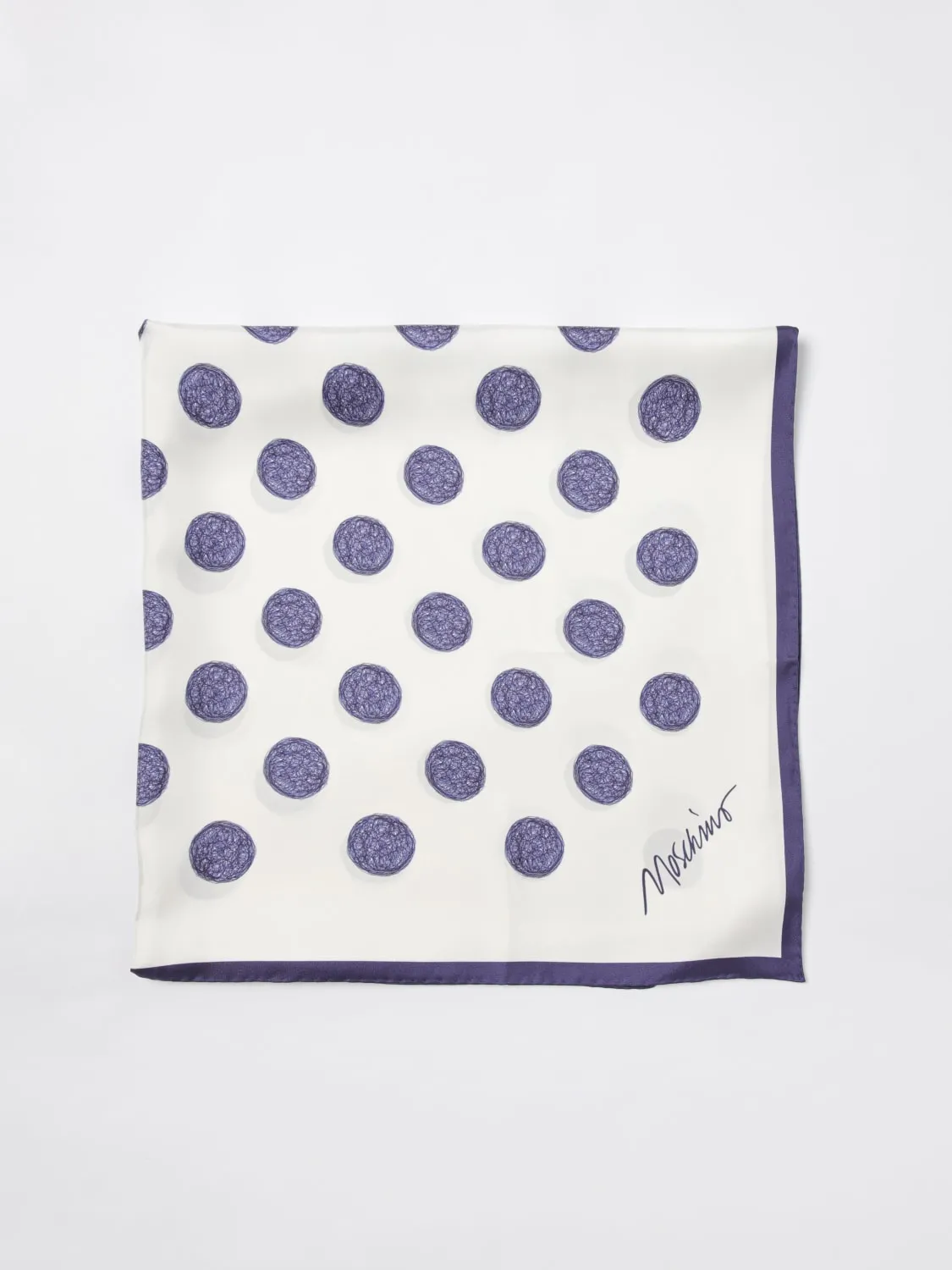 Foulard Moschino Couture in seta con stampa a pois