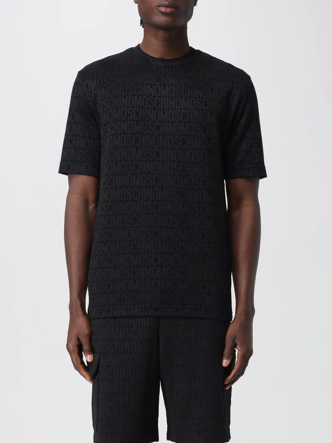 T-shirt Moschino Couture in lana con logo jacquard