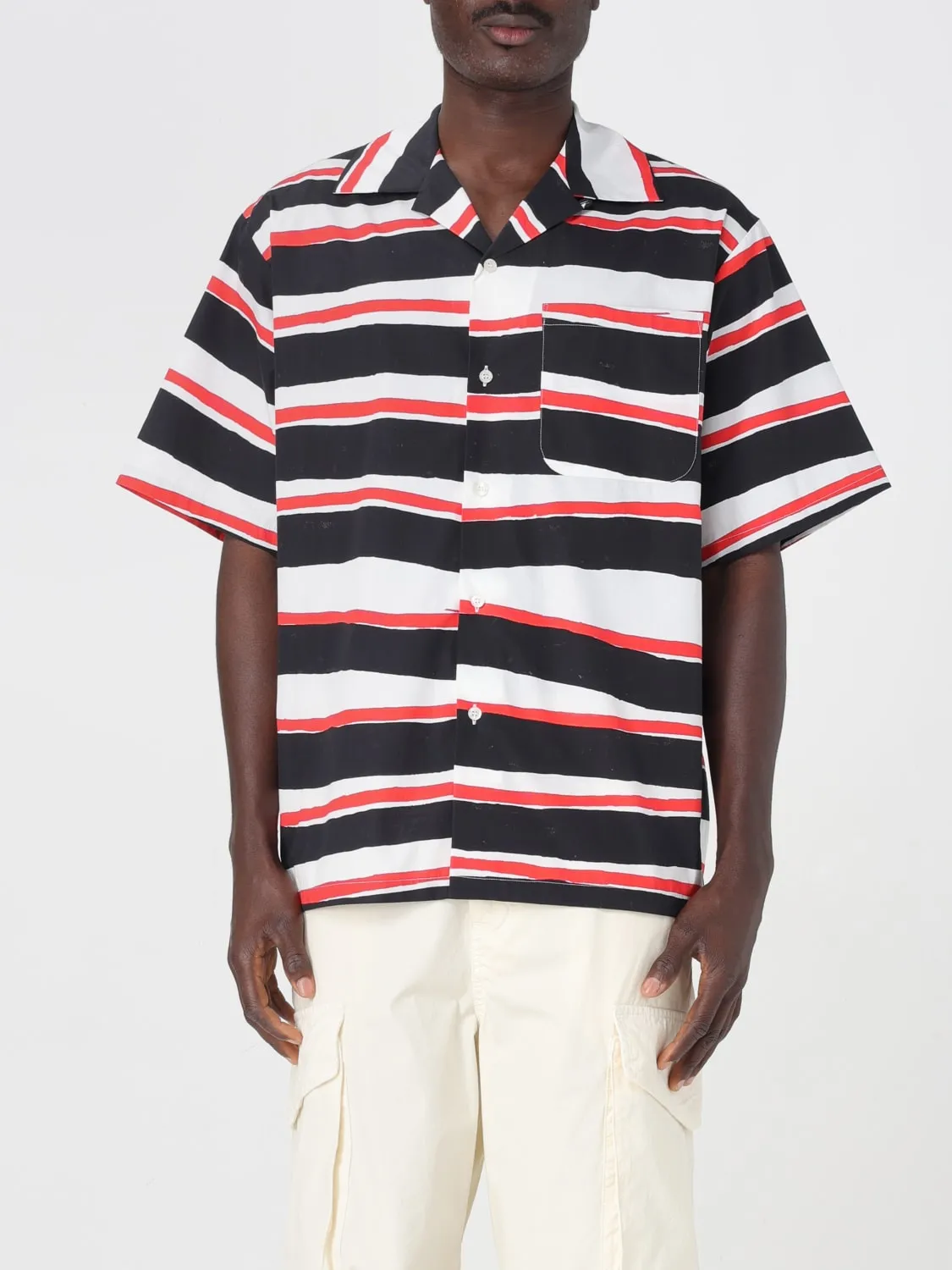 Camicia casual MSGM in cotone con stampa a righe