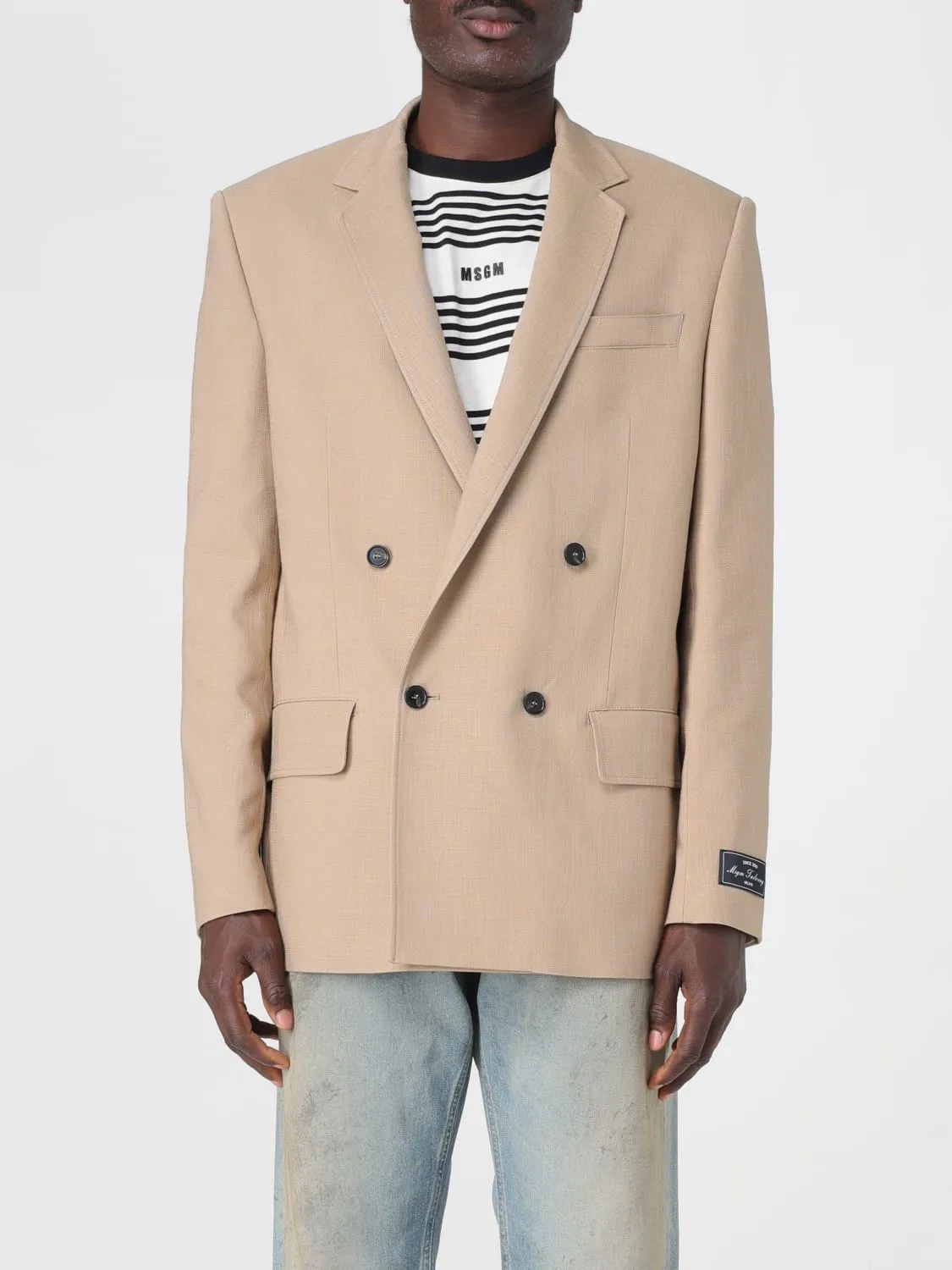 Blazer a doppiopetto MSGM in viscosa