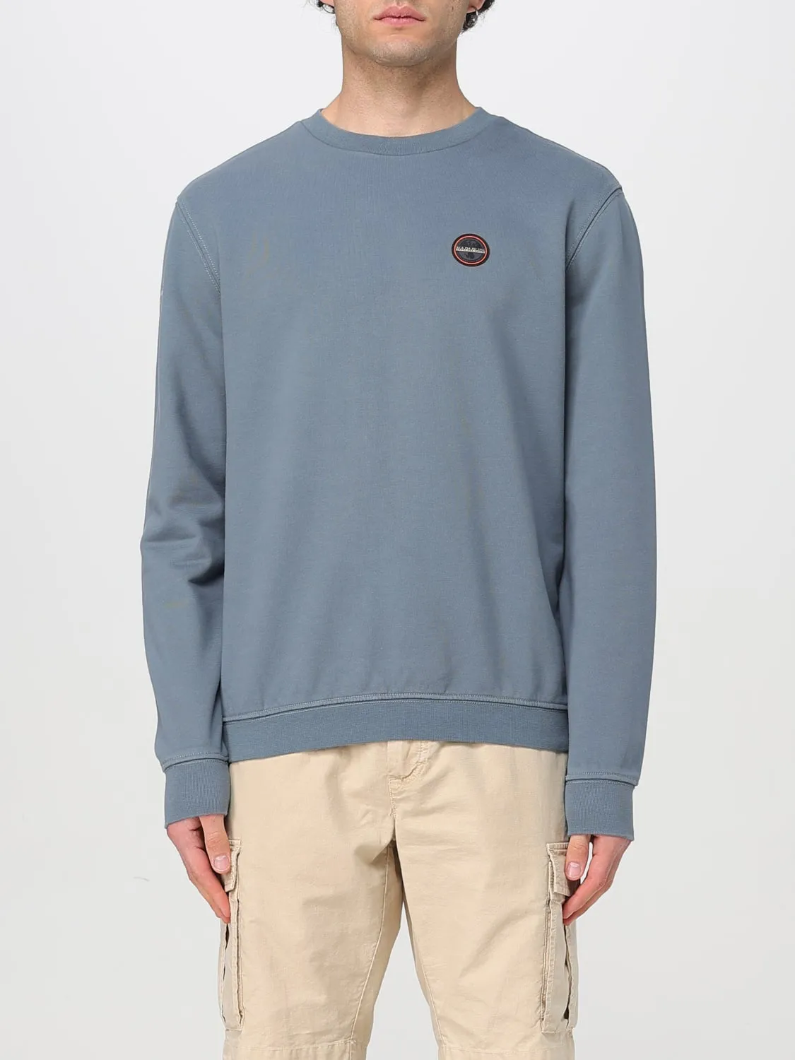 Maglia a girocollo in cotone con mini logo Napapijri