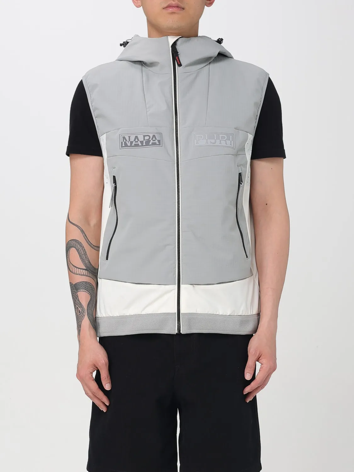 Gilet con cappuccio in tessuto tecnico Napapijri