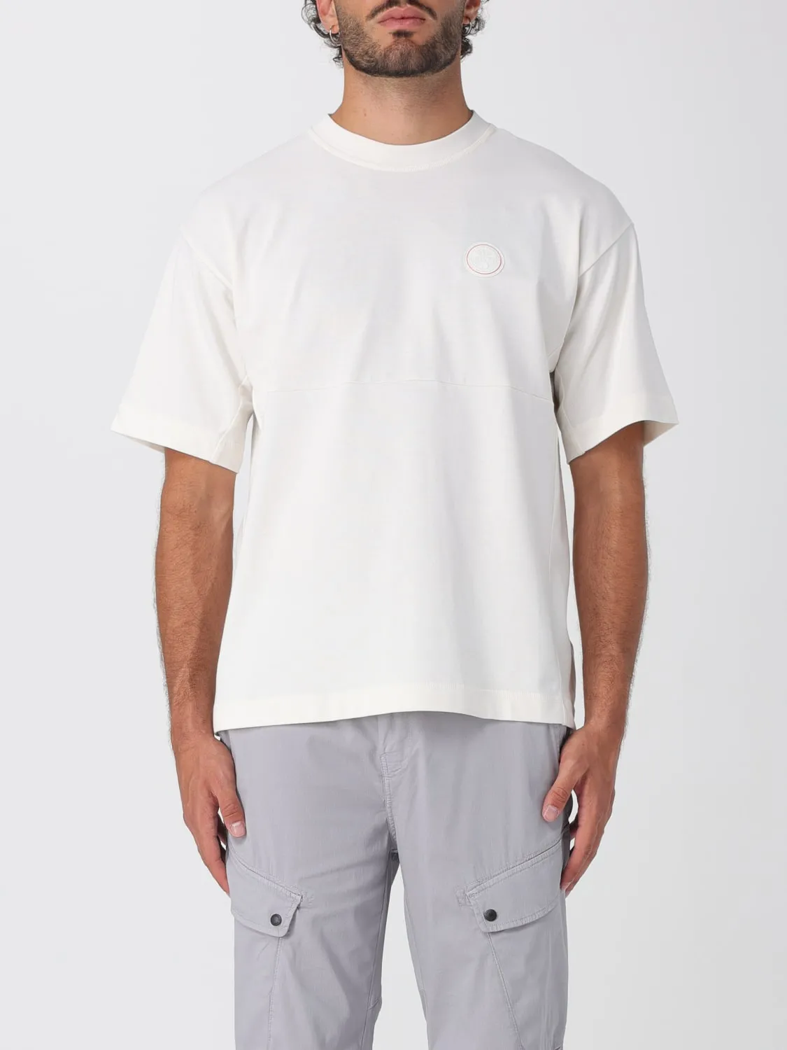 T-shirt in cotone con maxi logo Napapijri