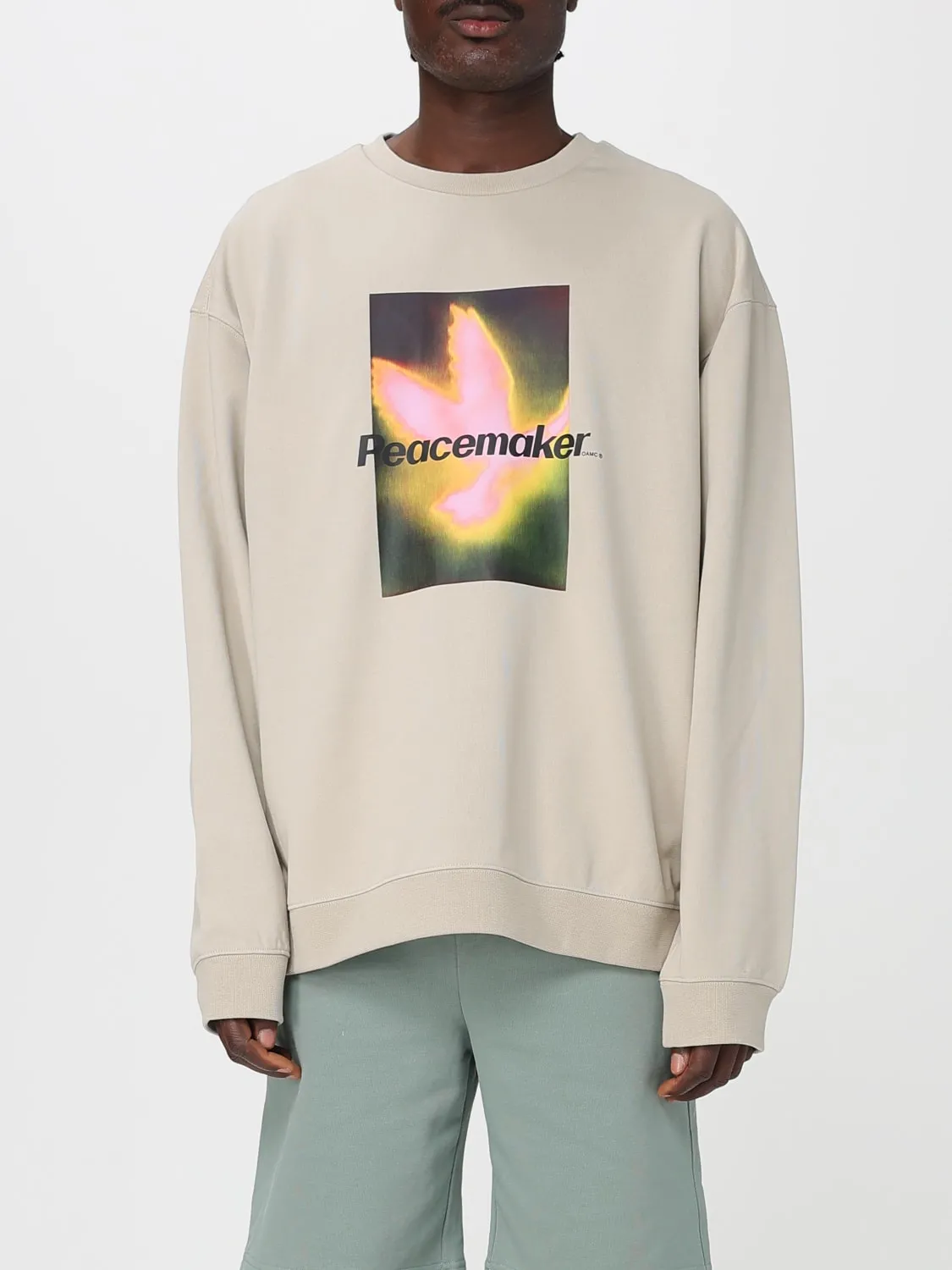 Felpa over in cotone stampata Oamc