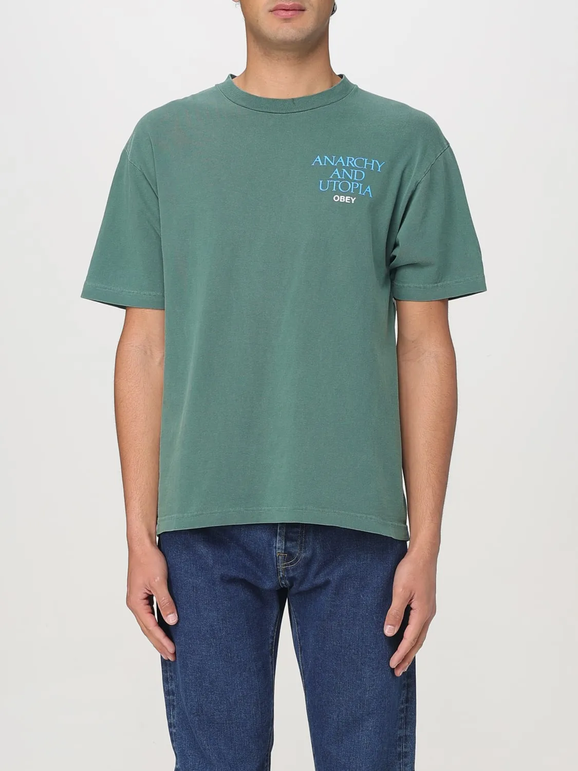 T-shirt in cotone "Anarchy and Utopia" Obey