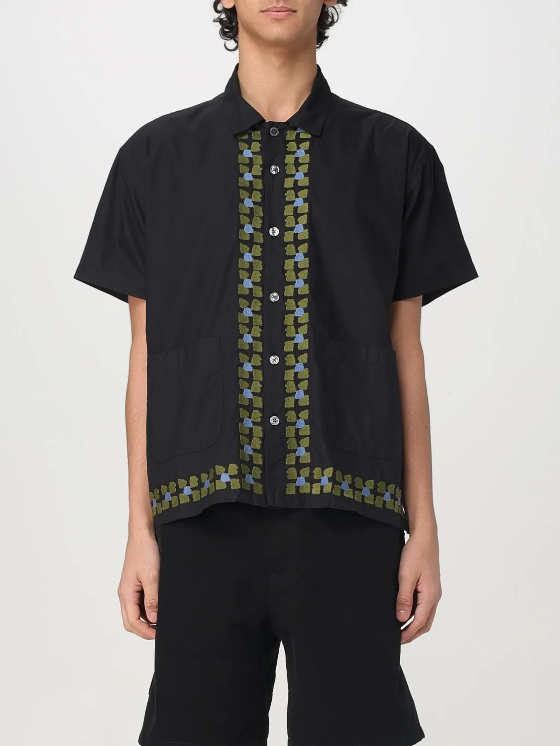 Camicia Obey in cotone con dettagli ricamati