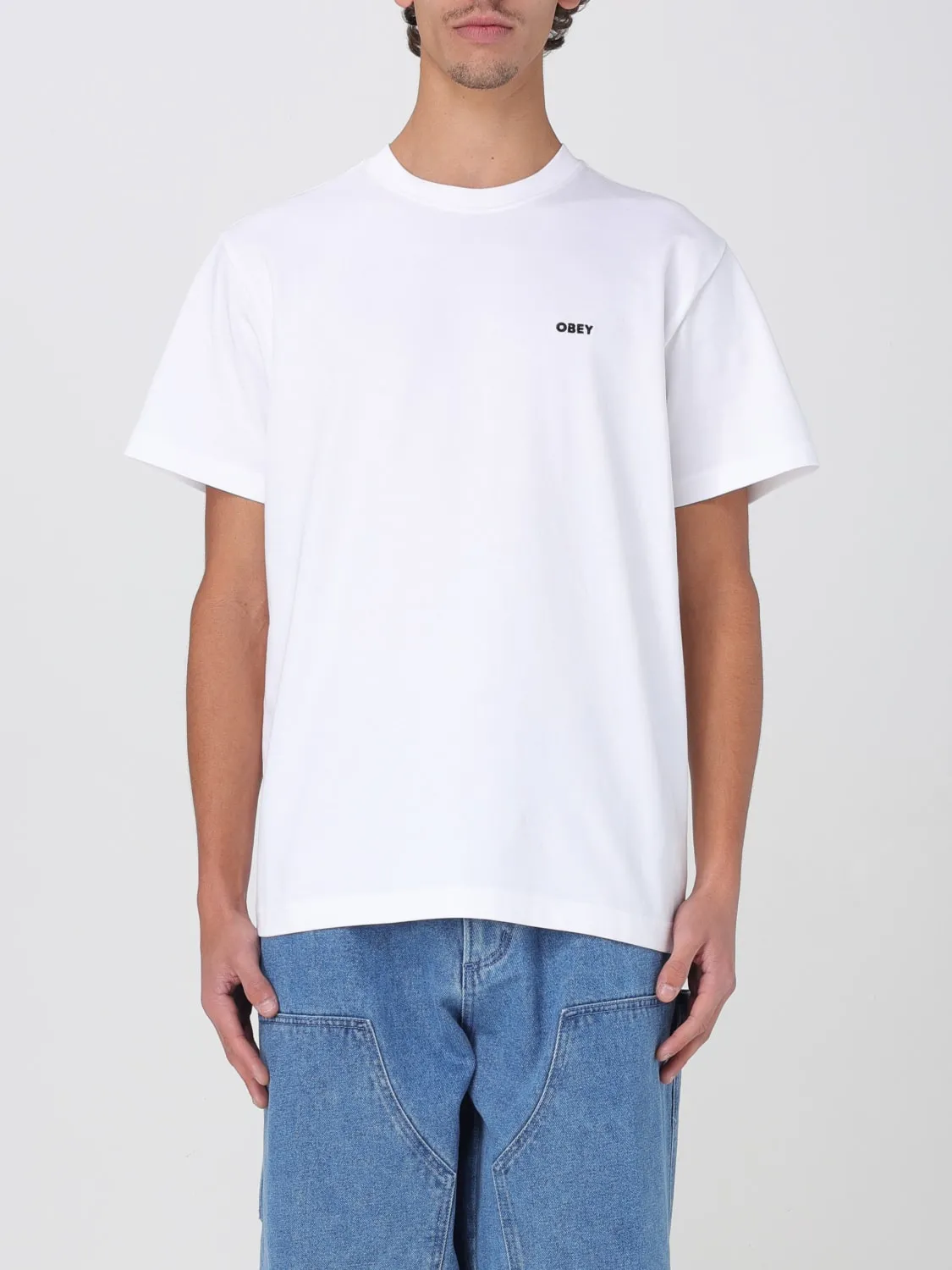 T-shirt in cotone stampata Obey