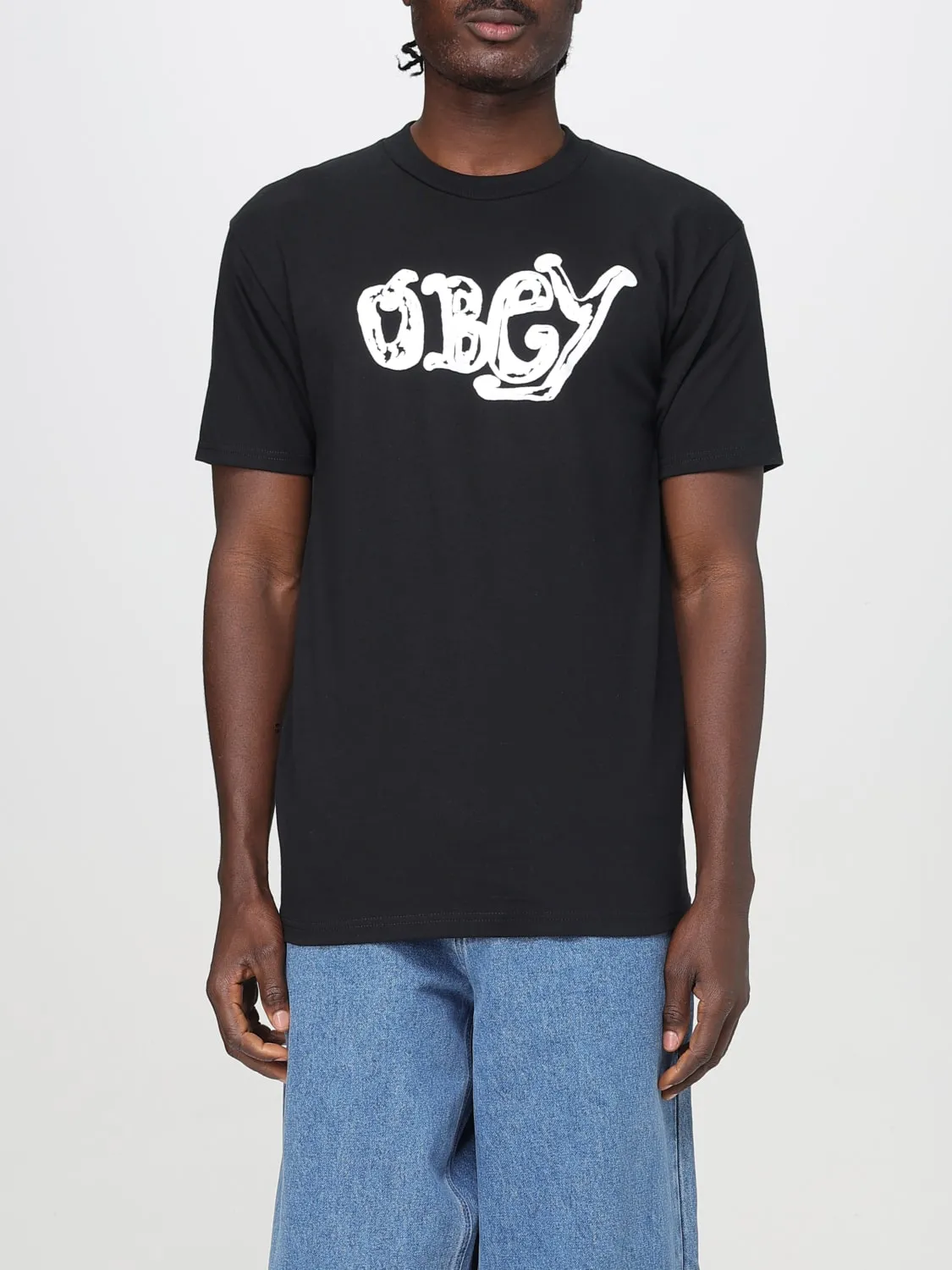 T-shirt basic Obey in cotone con logo