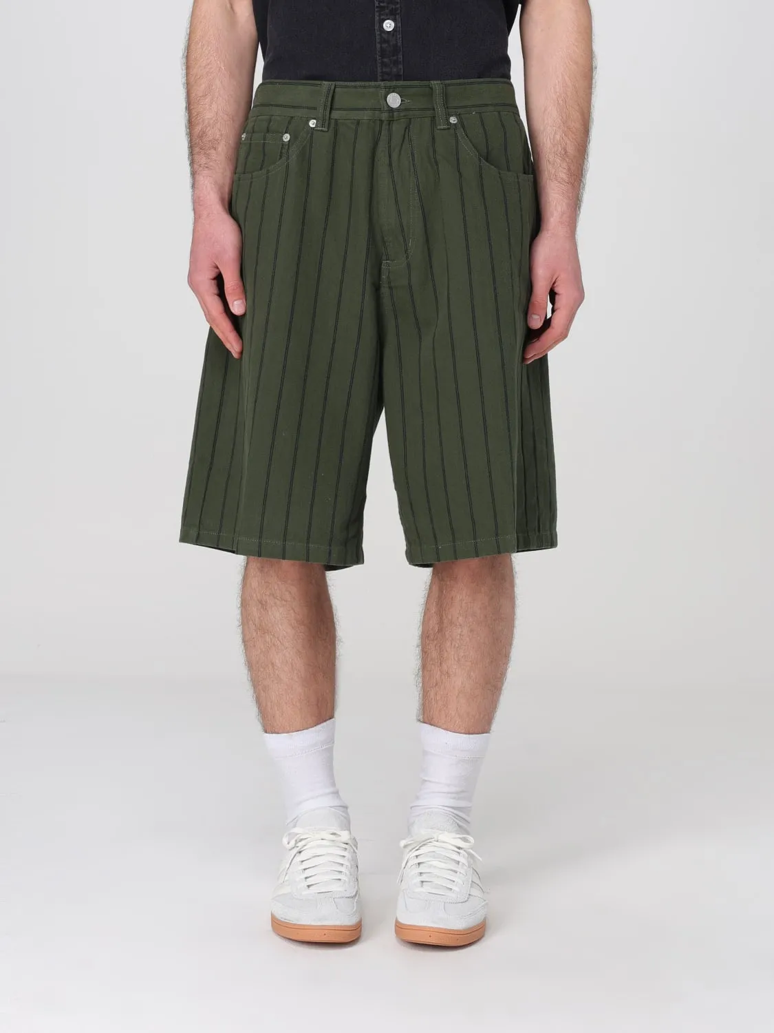 Pantaloncino Obey in denim a righe