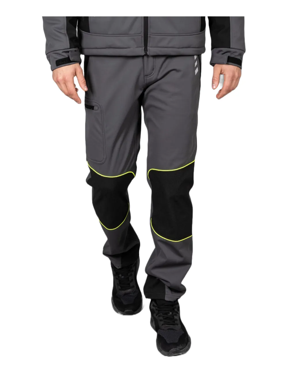 Pantalón de trabajo en softshell de 320 gramos en tonos neutros.