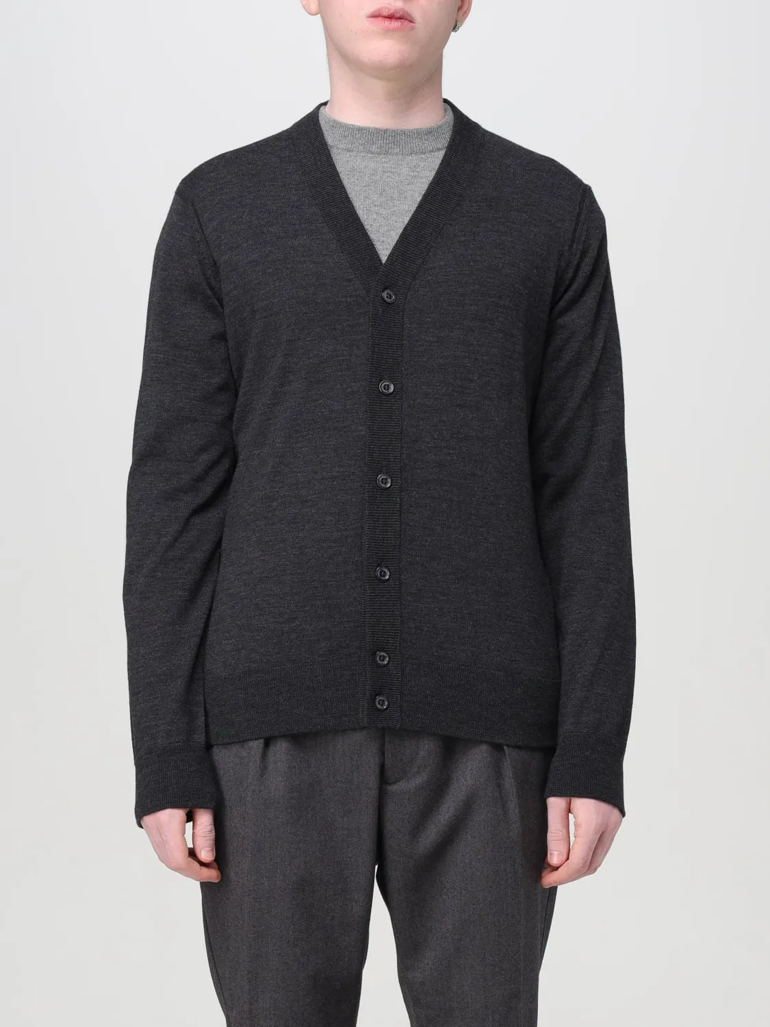 Cardigan a v Paolo Pecora in lana vergine