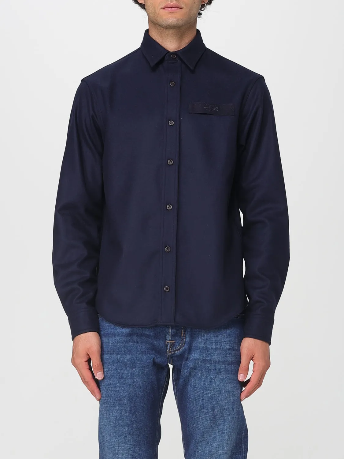 Camicia classica Paul & Shark in misto lana