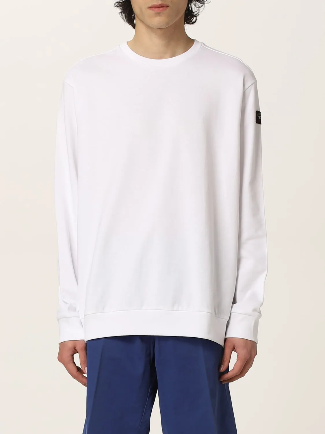 Felpa Paul & Shark in cotone con patch logo