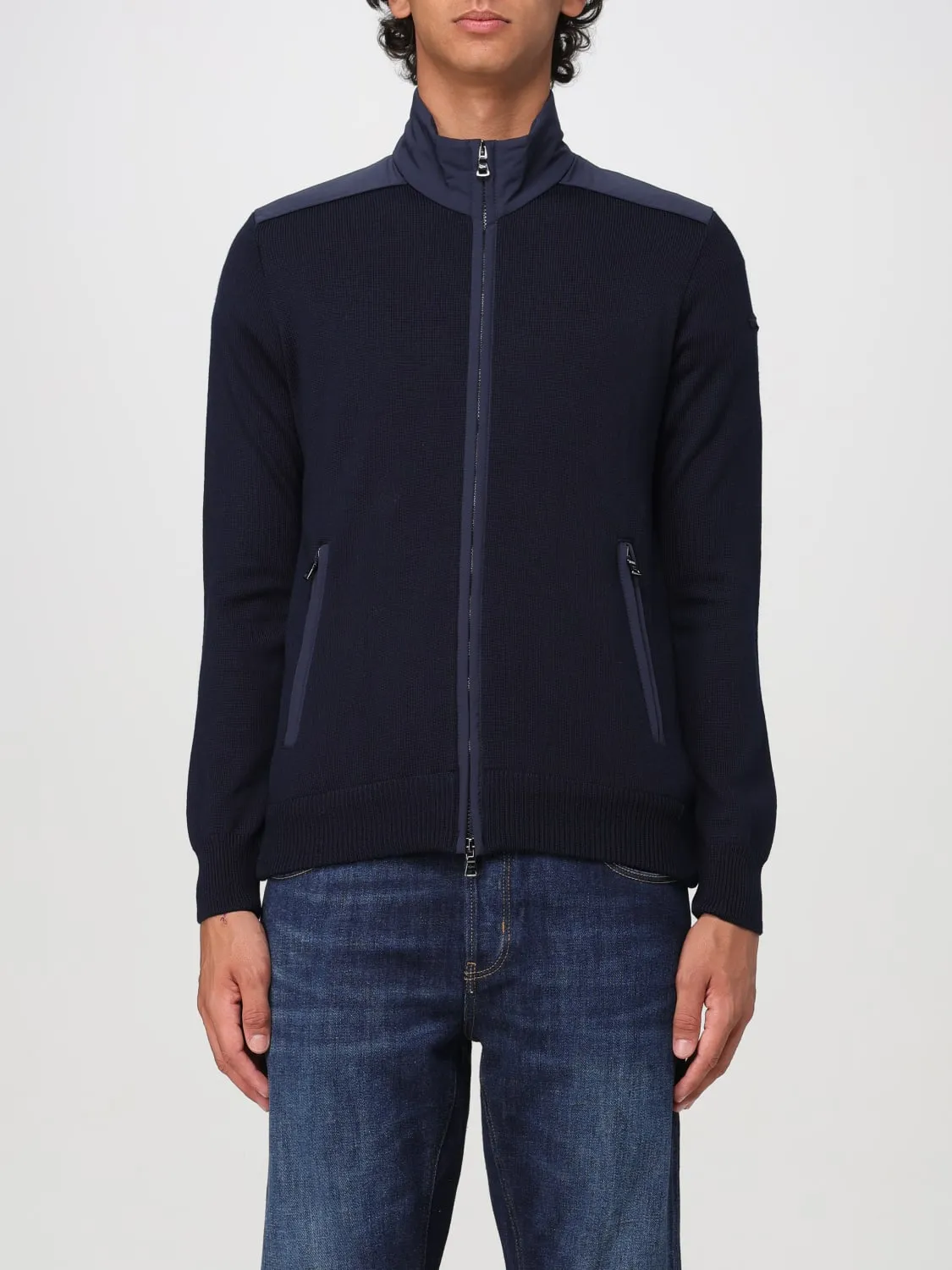 Cardigan con zip in lana vergine Paul & Shark