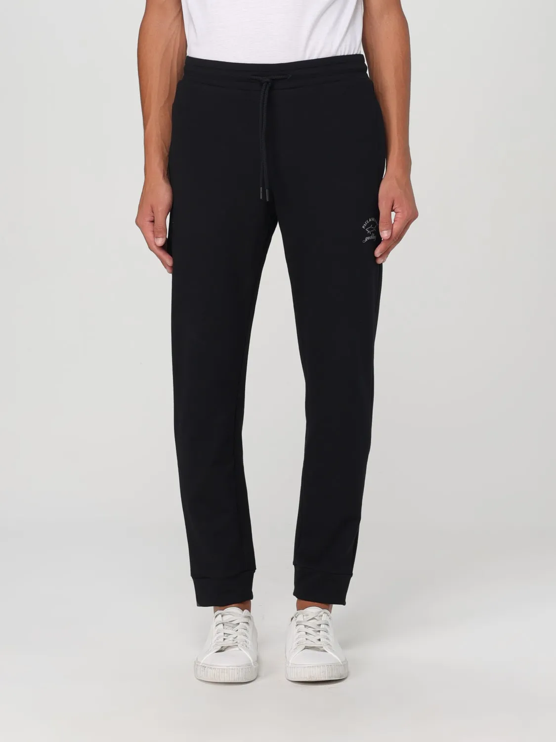 Joggers Paul & Shark in cotone con logo ricamato