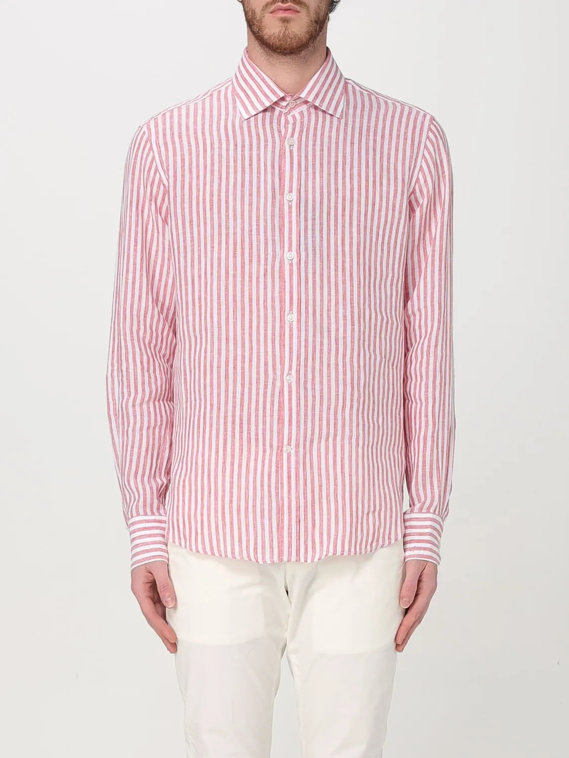 Camicia classica Paul & Shark in lino a righe