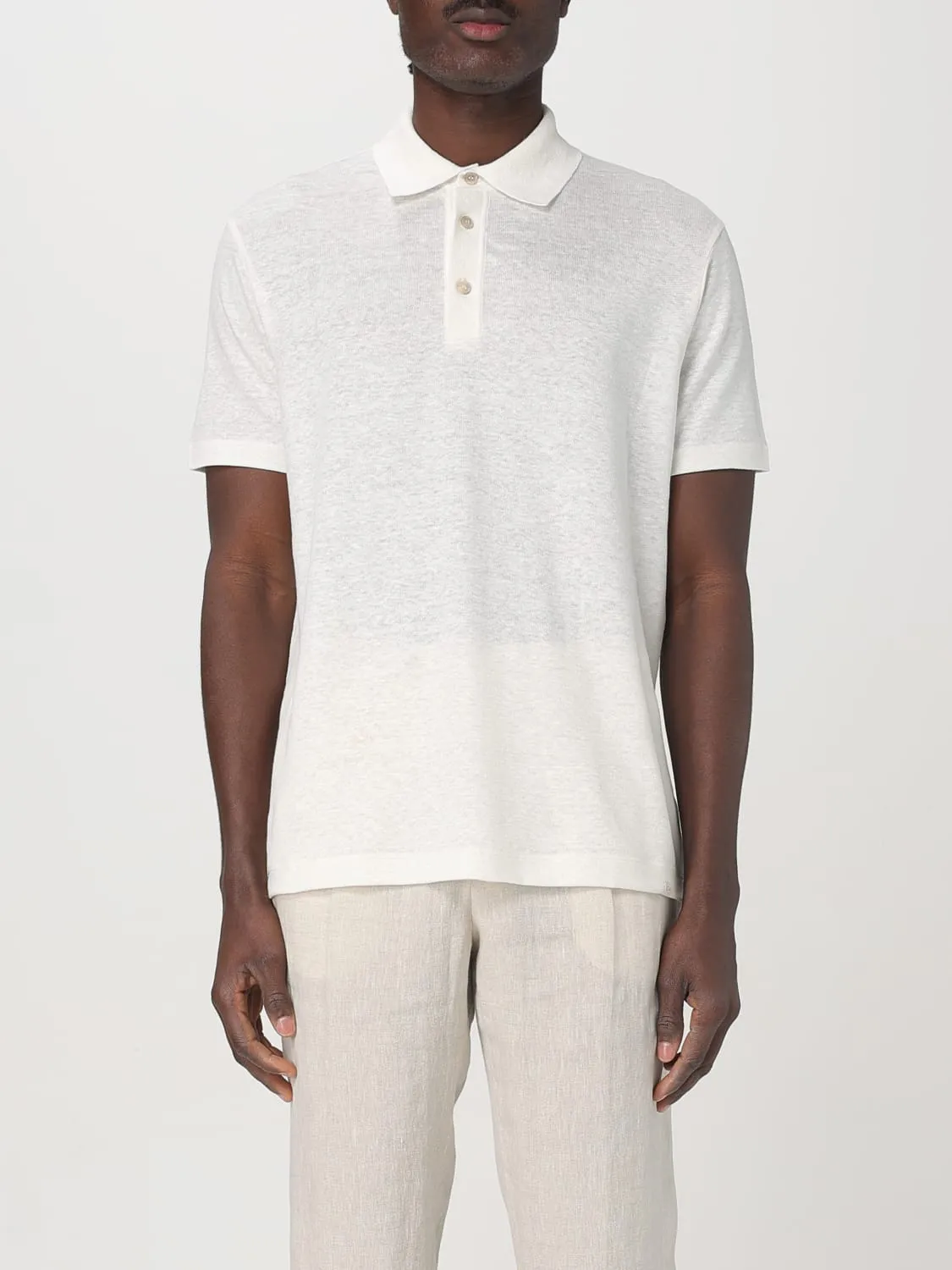 Polo in maglia di lino Paul & Shark