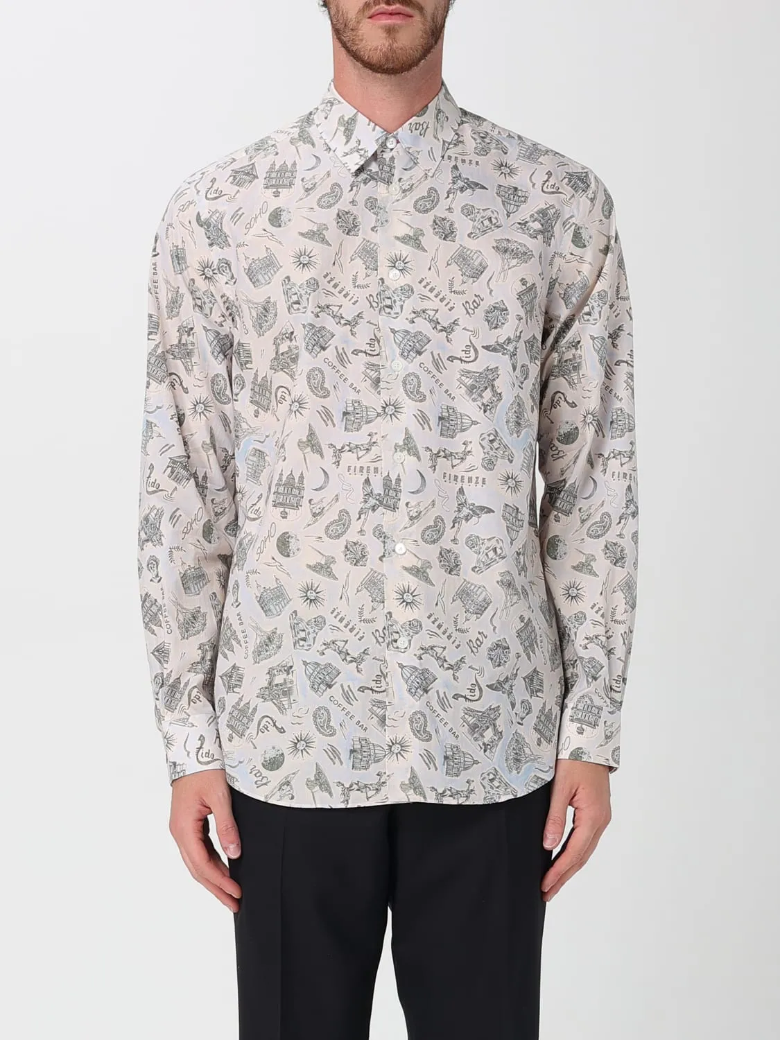 Camicia Paul Smith in cotone con stampa grafica
