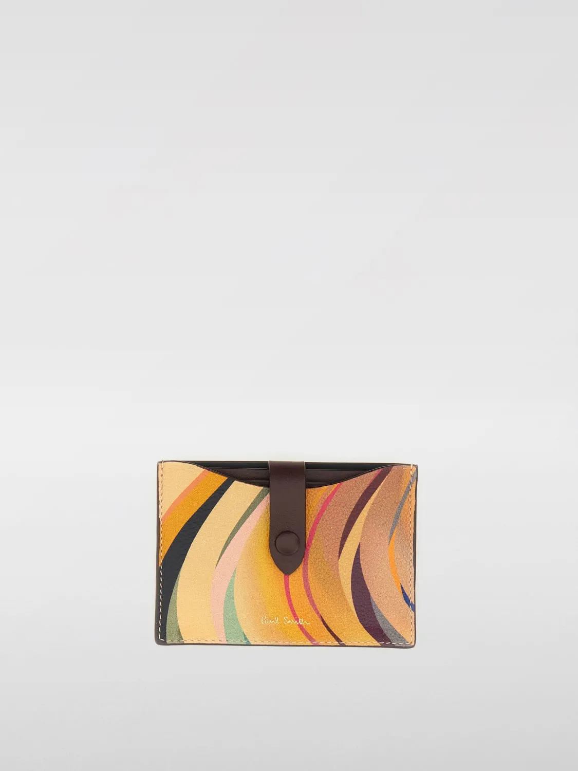 Portacarte di credito in pelle stampata Paul Smith