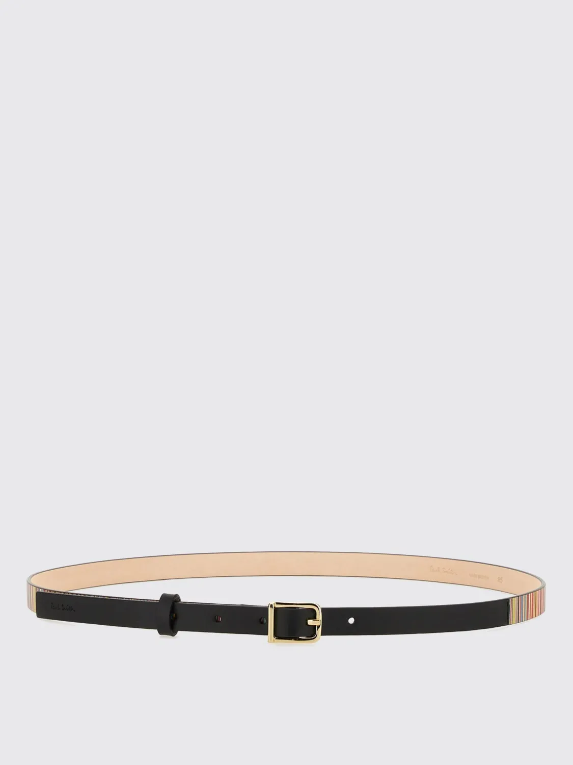 Cintura Paul Smith in pelle a righe multicolor