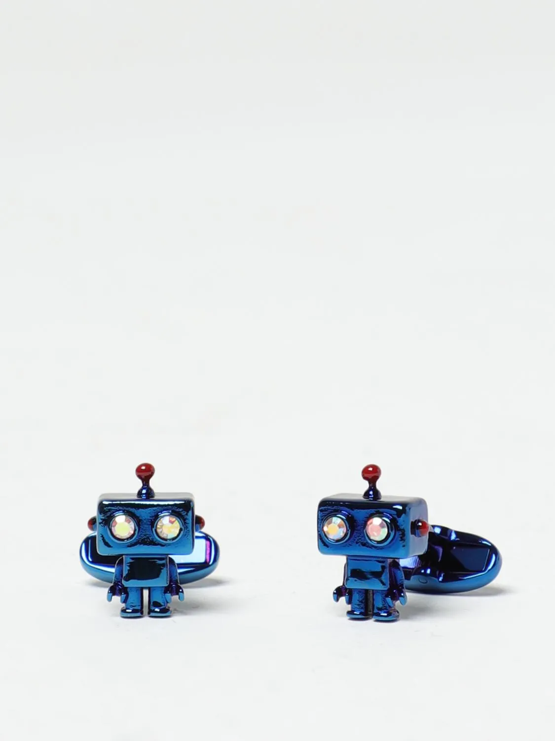 Gemelli Twin Robot Paul Smith in metallo con strass applicati