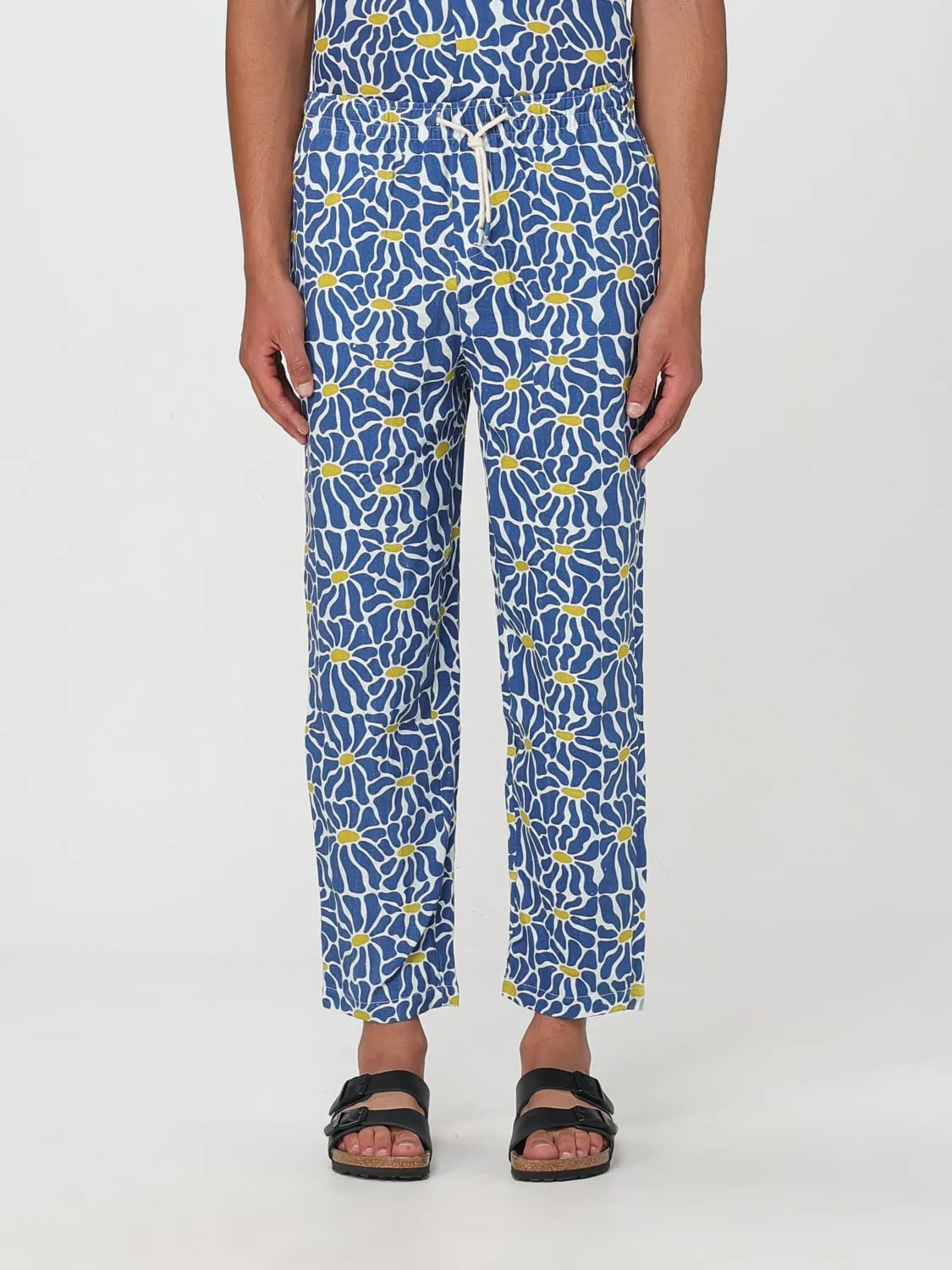 Pantalone Peninsula in lino con stampa floreale