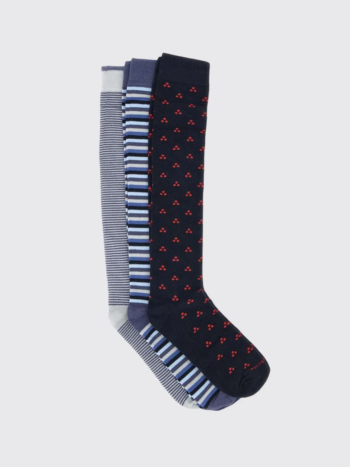 Set 3 paia di calze Peuterey in cotone jacquard
