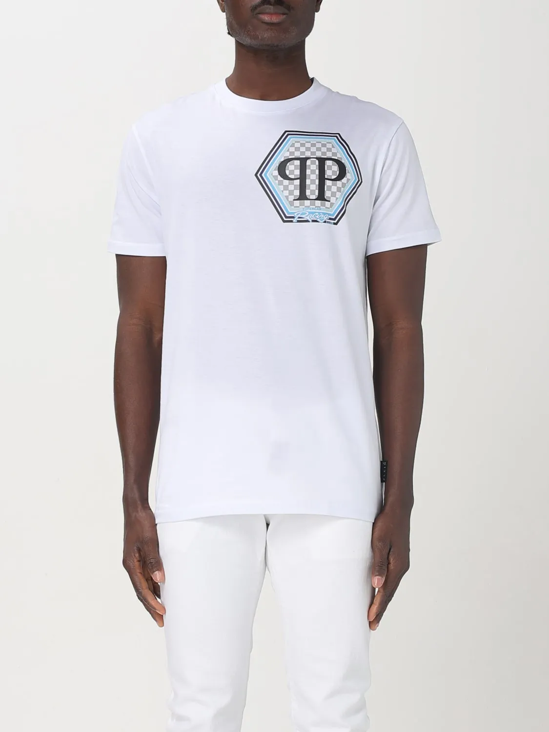 T-shirt in cotone con monogram PP Philipp Plein