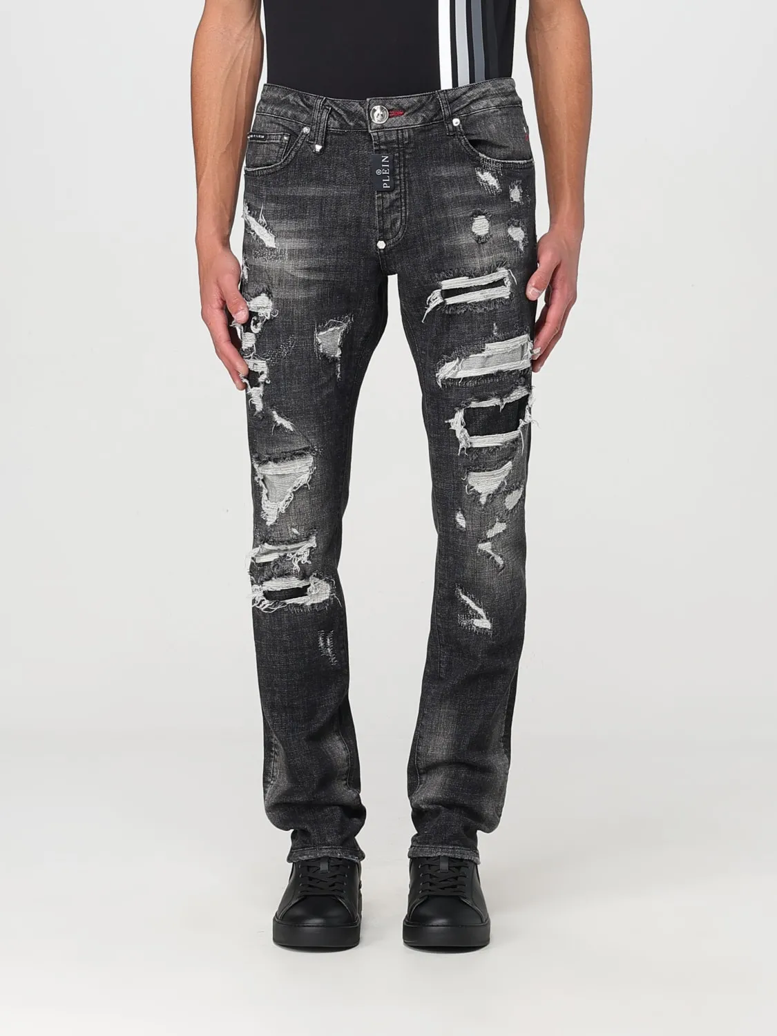 Jeans Philipp Plein in denim distressed
