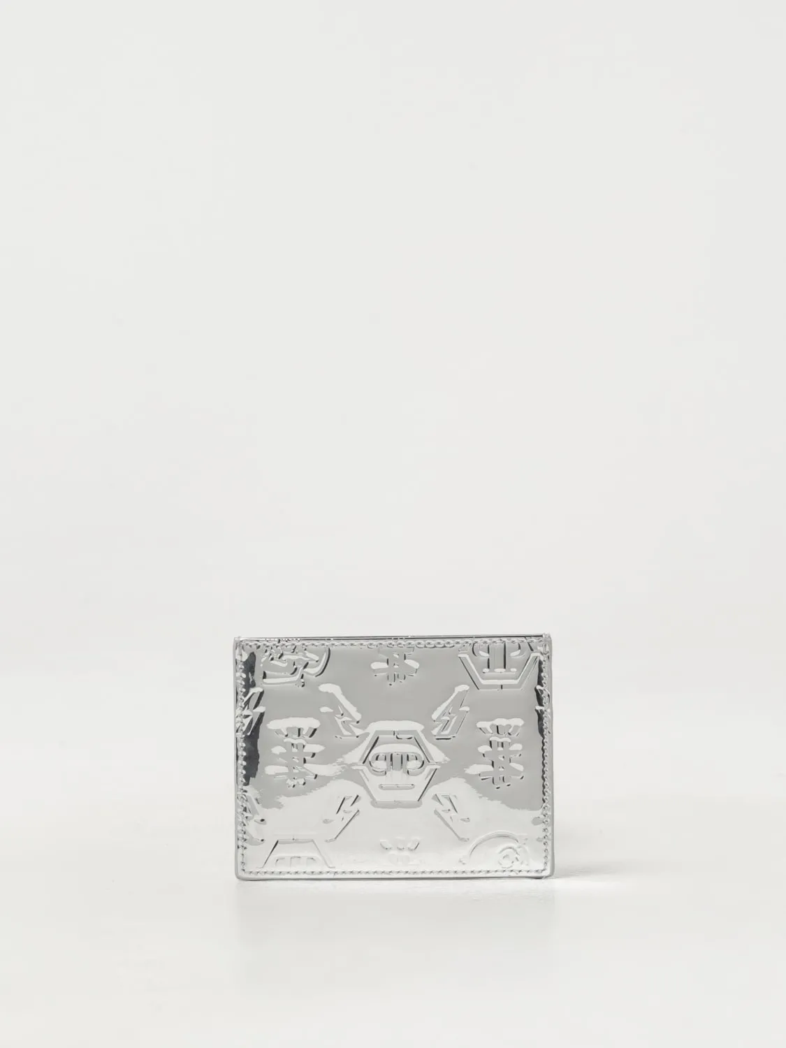 Portacarte di credito Philipp Plein in pelle laminata