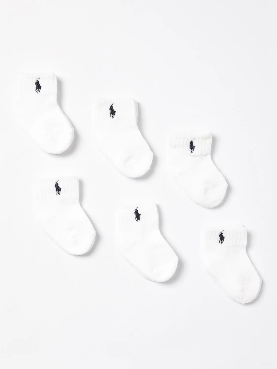 Set 6 paia di calze Polo Ralph Lauren in cotone con logo ricamato