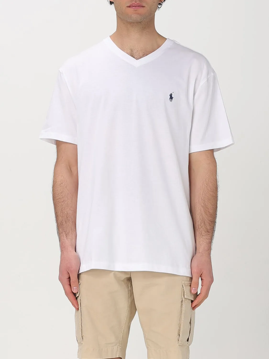 T-shirt basic a v con logo Polo Ralph Lauren