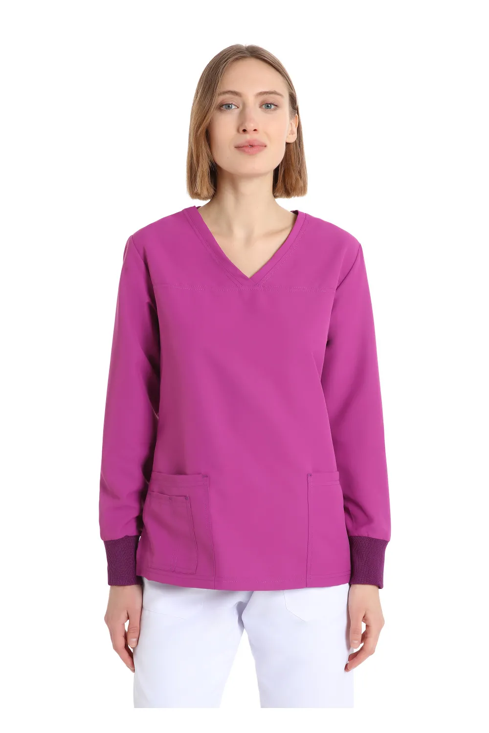 Women's Violet Long-Sleeve Power Blouse, No Iron