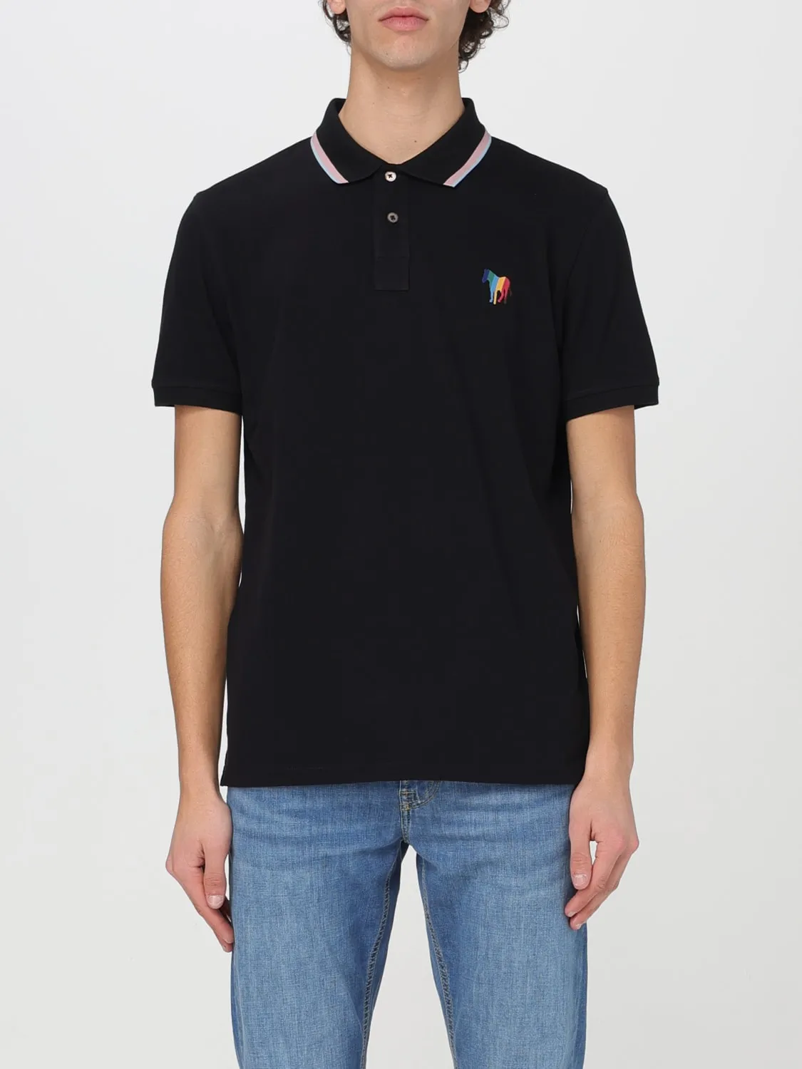 Polo PS Paul Smith in piquet con logo ricamato