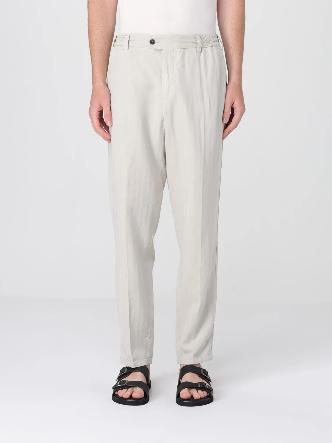 Pantalone PT Torino in misto cotone e lino