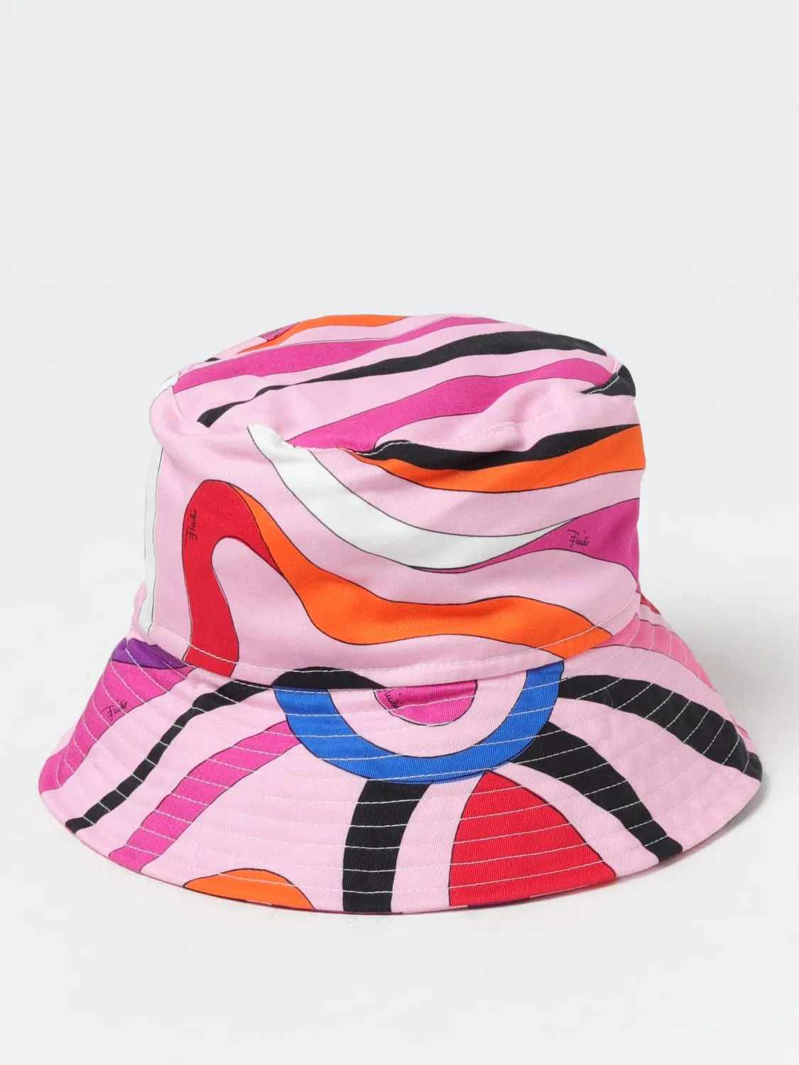 Cappello Pucci Junior in cotone con stampa grafica all over